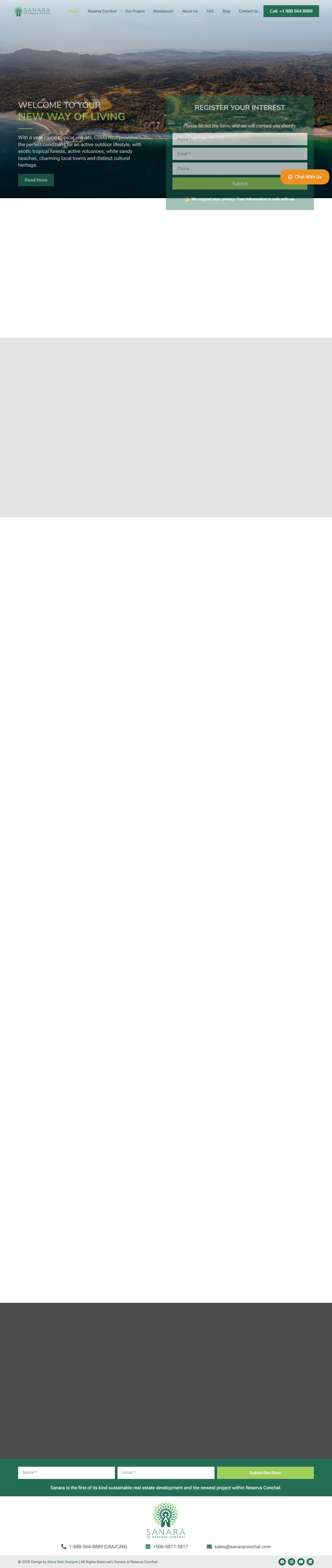 Sanara website screenshot